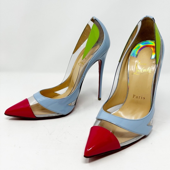 Christian Louboutin Shoes - Christian Louboutin Blake Is Back 120 Patent PVC Heels Pumps
